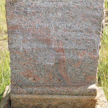 SNYMAN Susanna 1884-1937