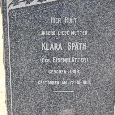 SPATH Klara nee EISENBLATTER 1886-1918