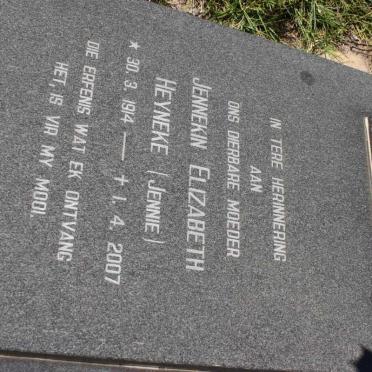 STREICHER Jennekin Elizabeth geb HEYNEKE 1914-2007