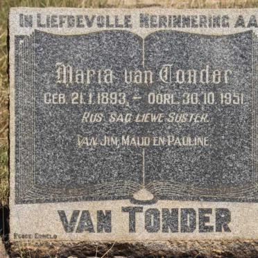 TONDER Maria, van 1893-1951