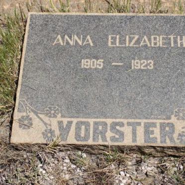VORSTER Anna Elizabeth 1905-1923