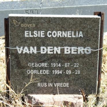 BERG Elsie Cornelia, van den 1914-1994