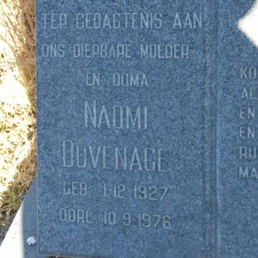 DUVENAGE Naomi 1927-1976