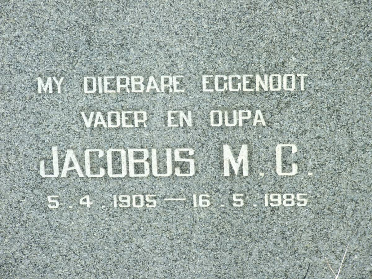EHLERS Jacobus M.C. 1905-1985 &amp; Jacomina L.F.J. 1909-1989