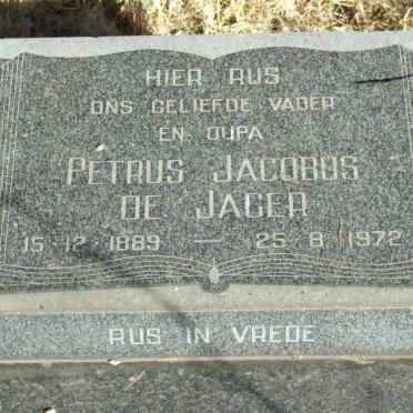 JAGER Petrus Jacobus, de 1889-1972