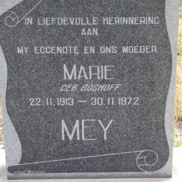 MEY Marie nee BOSHOFF 1913-1972