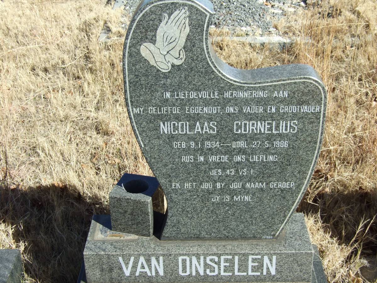 ONSELEN Nicolaas Cornelius, van 1934-1986
