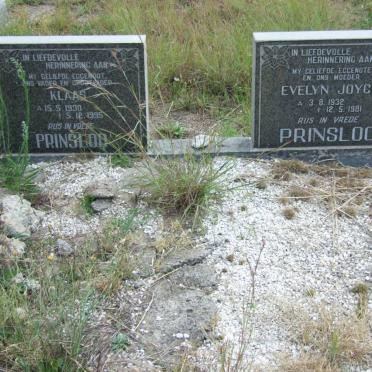 PRINSLOO Klaas 1930-1995 &amp; Evelyn Joyce 1932-1981
