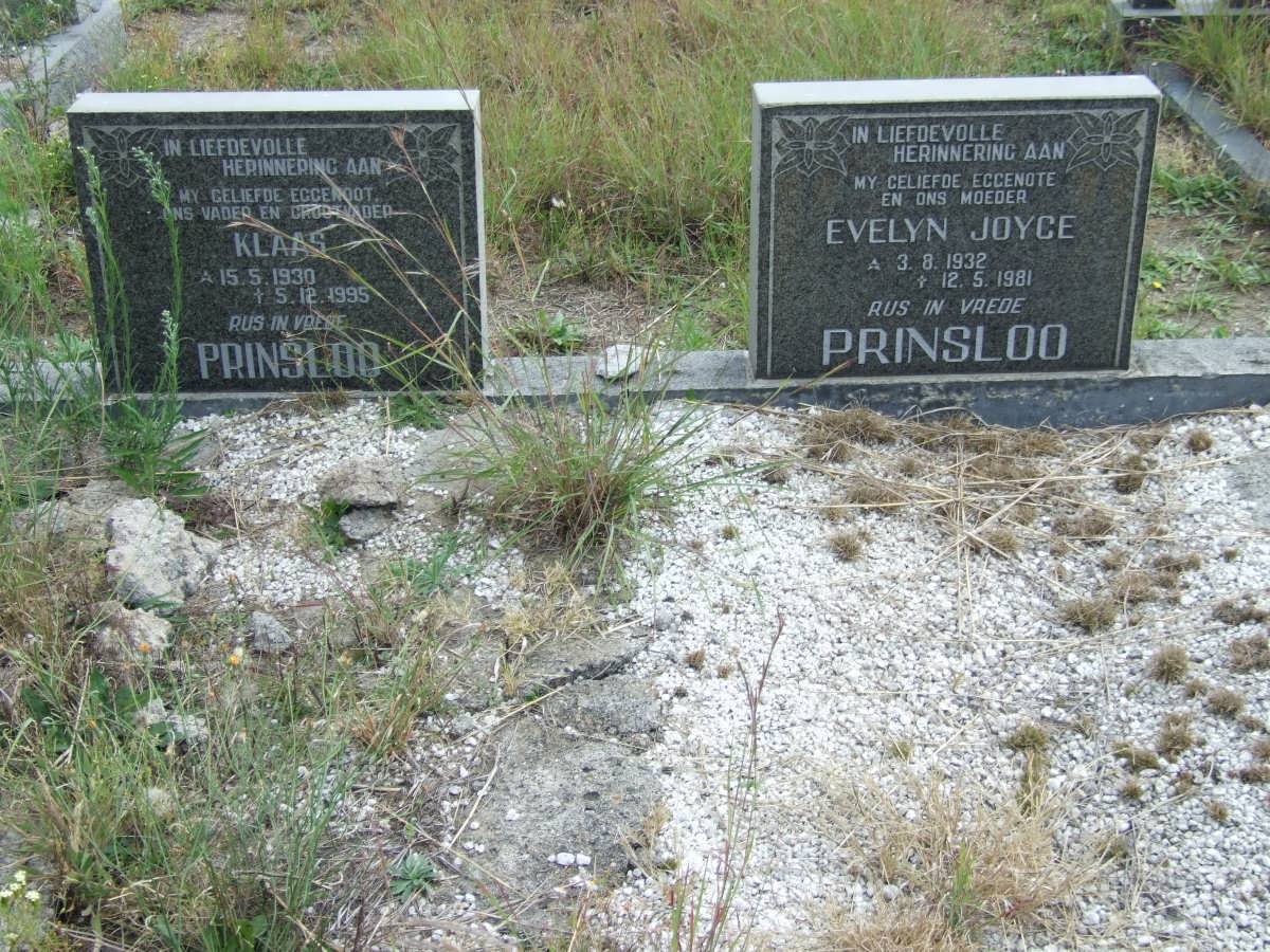 PRINSLOO Klaas 1930-1995 &amp; Evelyn Joyce 1932-1981
