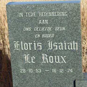 ROUX Floris Isaiah, le 1953-1974