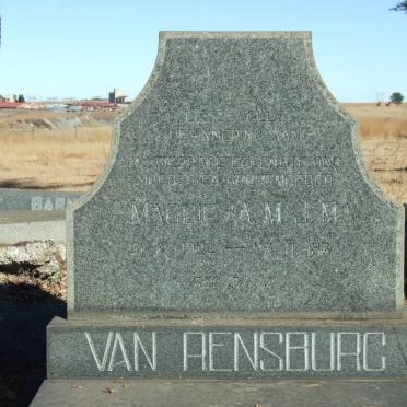RENSBURG A.M.J.M., van 1924-1972 