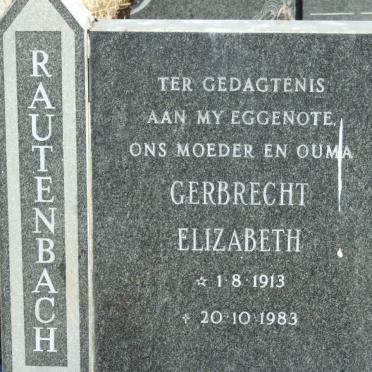 RAUTENBACH Gerbrecht Elizabeth 1913-1983