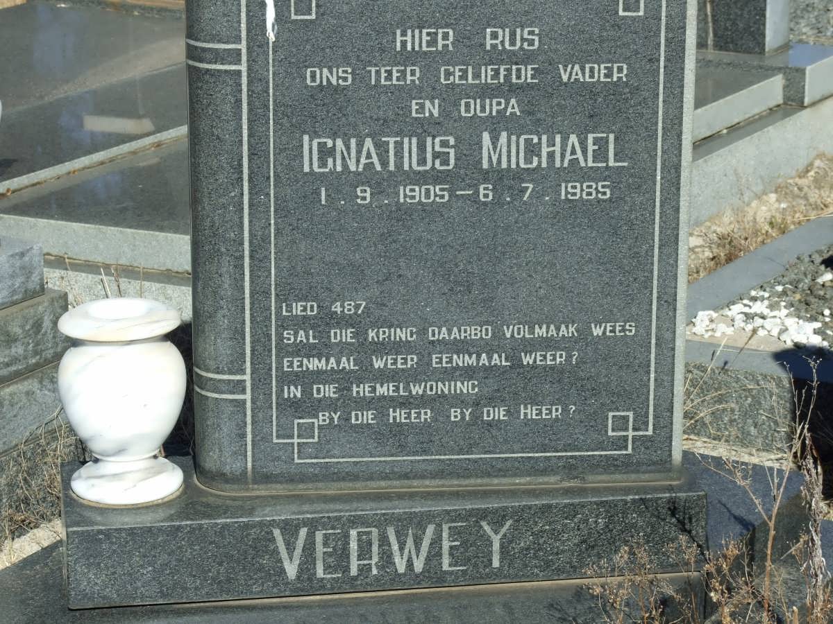 VERWEY Ignatius Michael 1905-1985