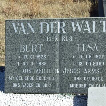 WALT Burt, van der 1926-1988 &amp; Elsa 1922-2007