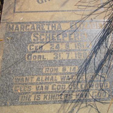 SCHEEPERS Margaretha Elizabeth 1914-1982