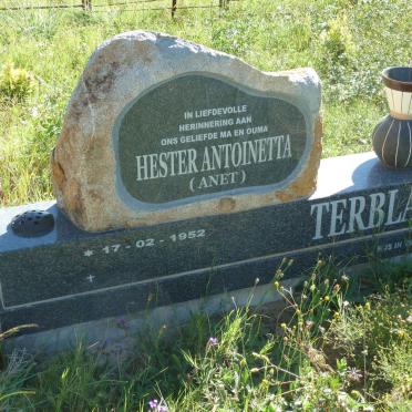 TERBLANCHE Adolph Hendrik Smith 1950-2012 &amp; Hester Antoinetta 1952-