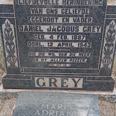 GREY Daniel Jacobus 1887-1943 :: SWART Maria Adriana nee STEYN 1896-1984