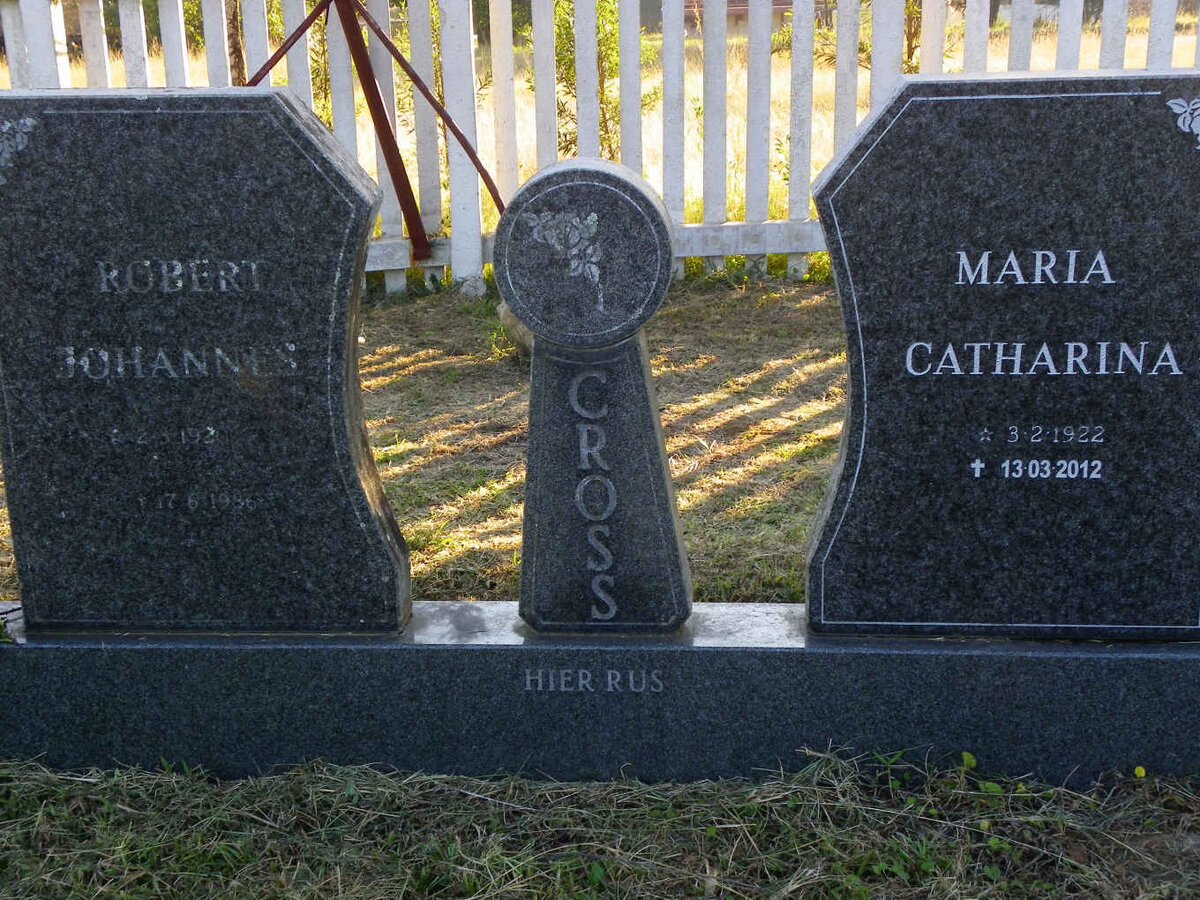 CROSS Robert Johannes 1920-1986 &amp; Maria Catharina 1922-2012