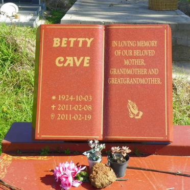 CAVE Betty 1924-2011