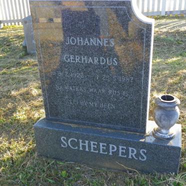SCHEEPERS Johannes Gerhardus 1922-1987