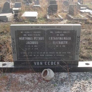 EEDEN Marthinus Petrus Jacobus, van 1916-1976 &amp; Catharina Maria Elizabeth 1916-