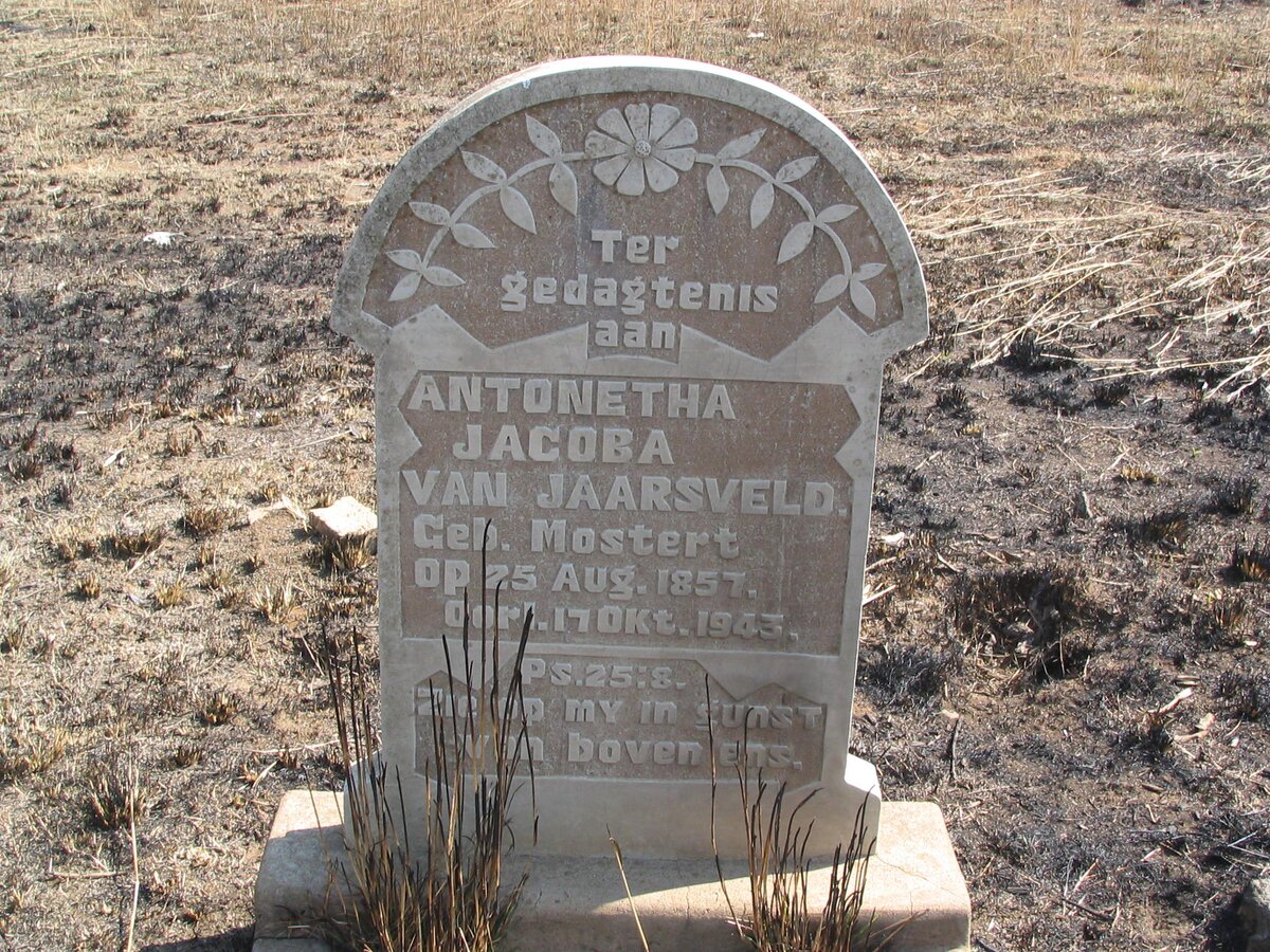 JAARSVELD Antonetha Jacoba, van nee MOSTERT 1857-1943