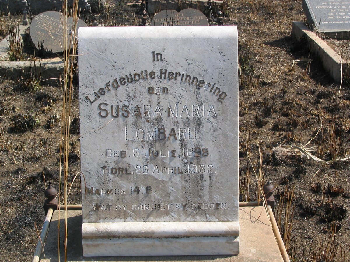 LOMBARD Susara Maria 1899-1932