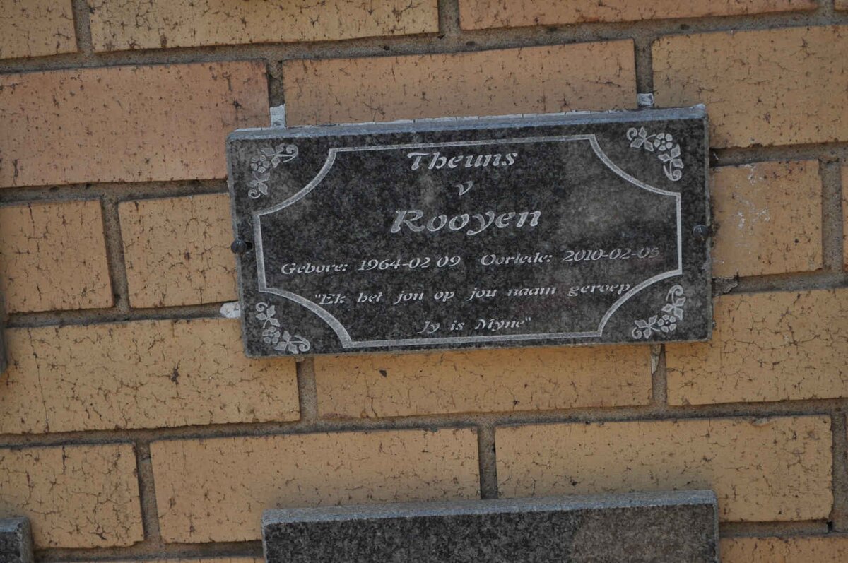 ROOYEN Theuns, v. 1964-2010