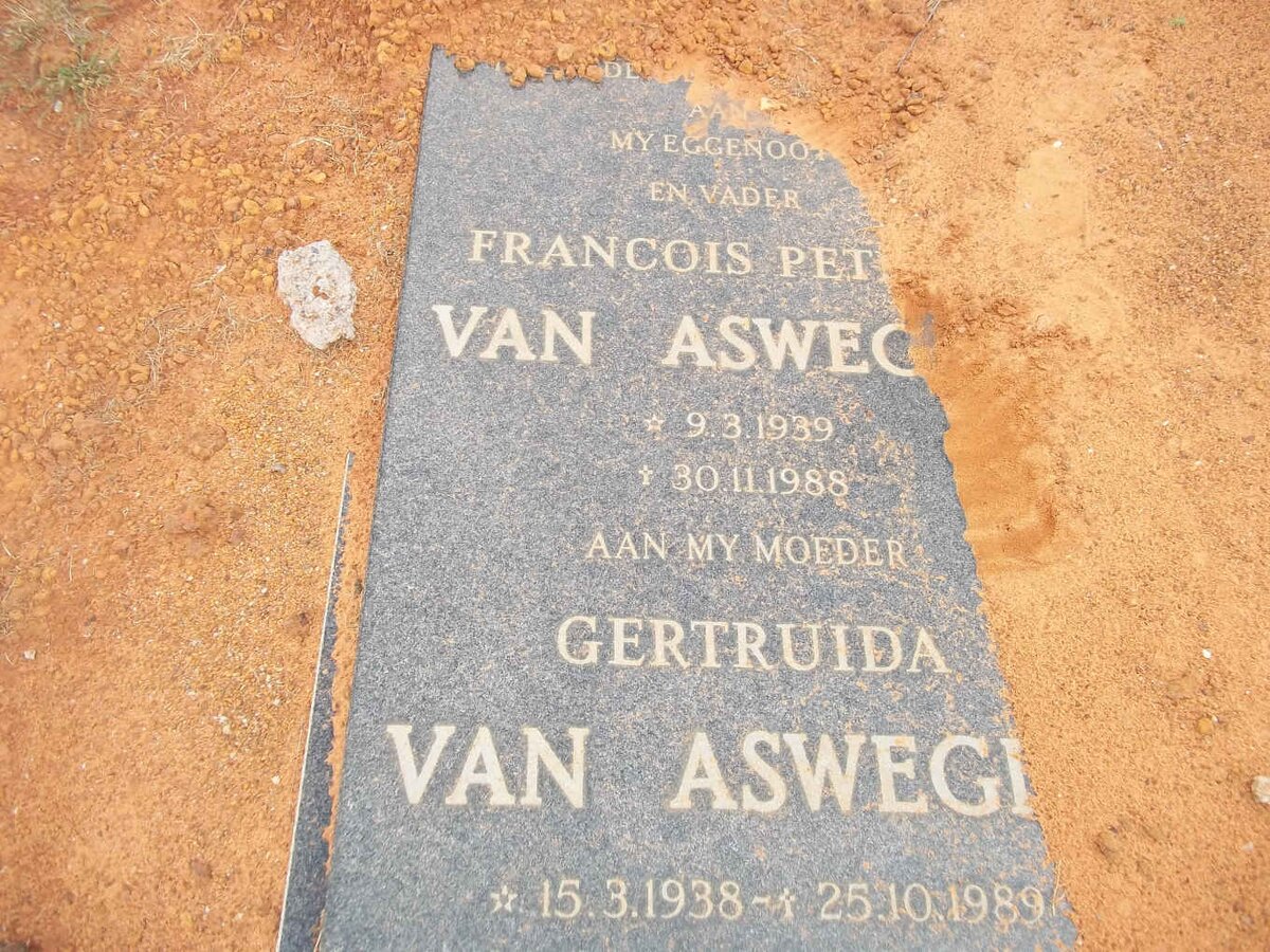 ASWEGEN Francois Pet?, van 1939-1988 &amp; Gertruida 1938-1989