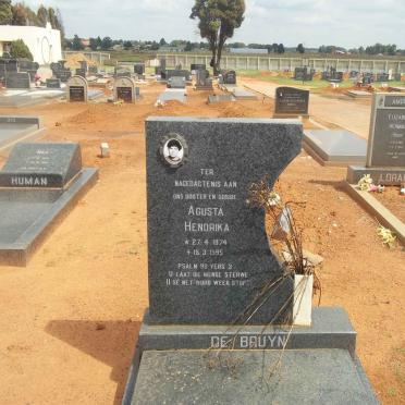 BRUYN Agusta Hendrika, de 1974-1995