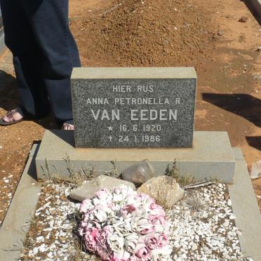 EEDEN Anna Petronella R., van 1920-1986