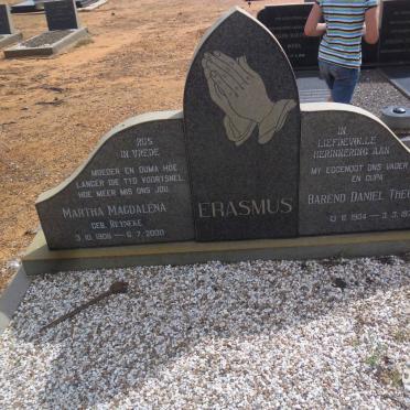 ERASMUS Barend Daniel Theodorus 1904-1978 &amp; Martha Magdalena REYNEKE 1908-2000