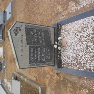 FONTERNEL Martha W.C.F. 1916-1989