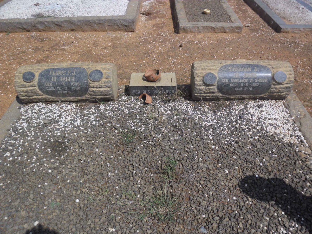 JAGER Floris P.J., de 1885-1968 &amp; Susarah J. TERBLANCHE 1886-1967
