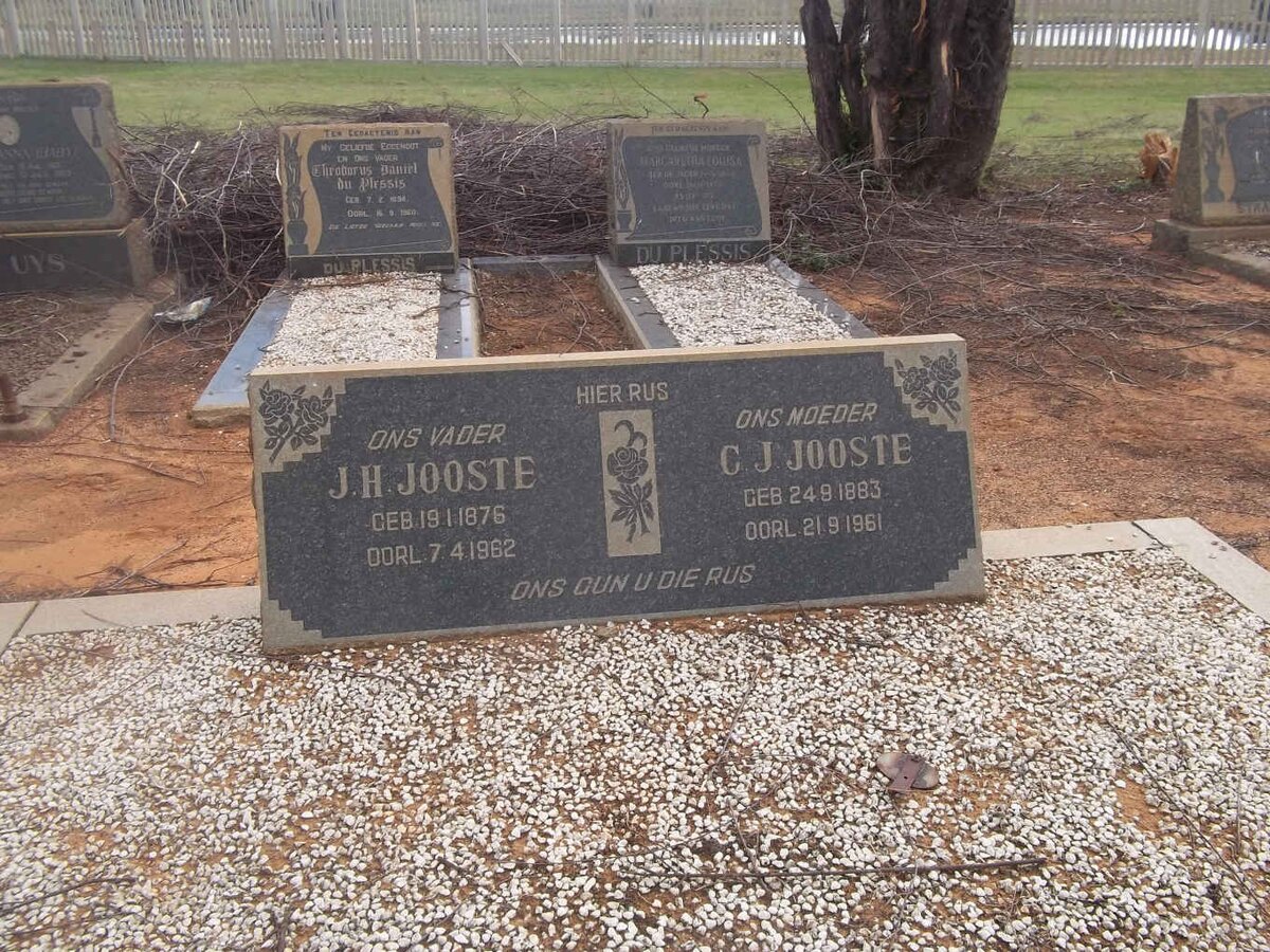 JOOSTE J.H. 1876-1962 &amp; C.J. 1883-1961