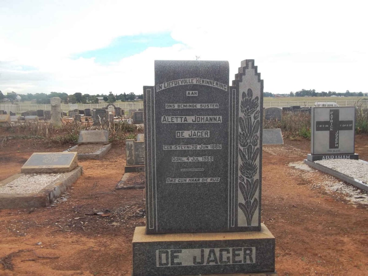 JAGER Aletta Johanna, de nee STEYN 1886-1959