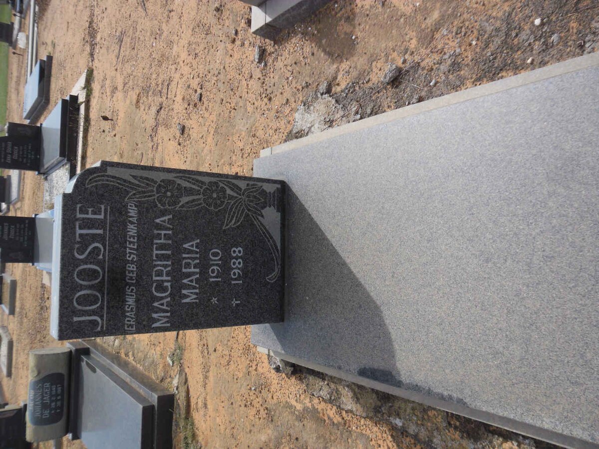 JOOSTE Magritha Maria formerly ERASMUS nee STEENKAMP 1910-1988