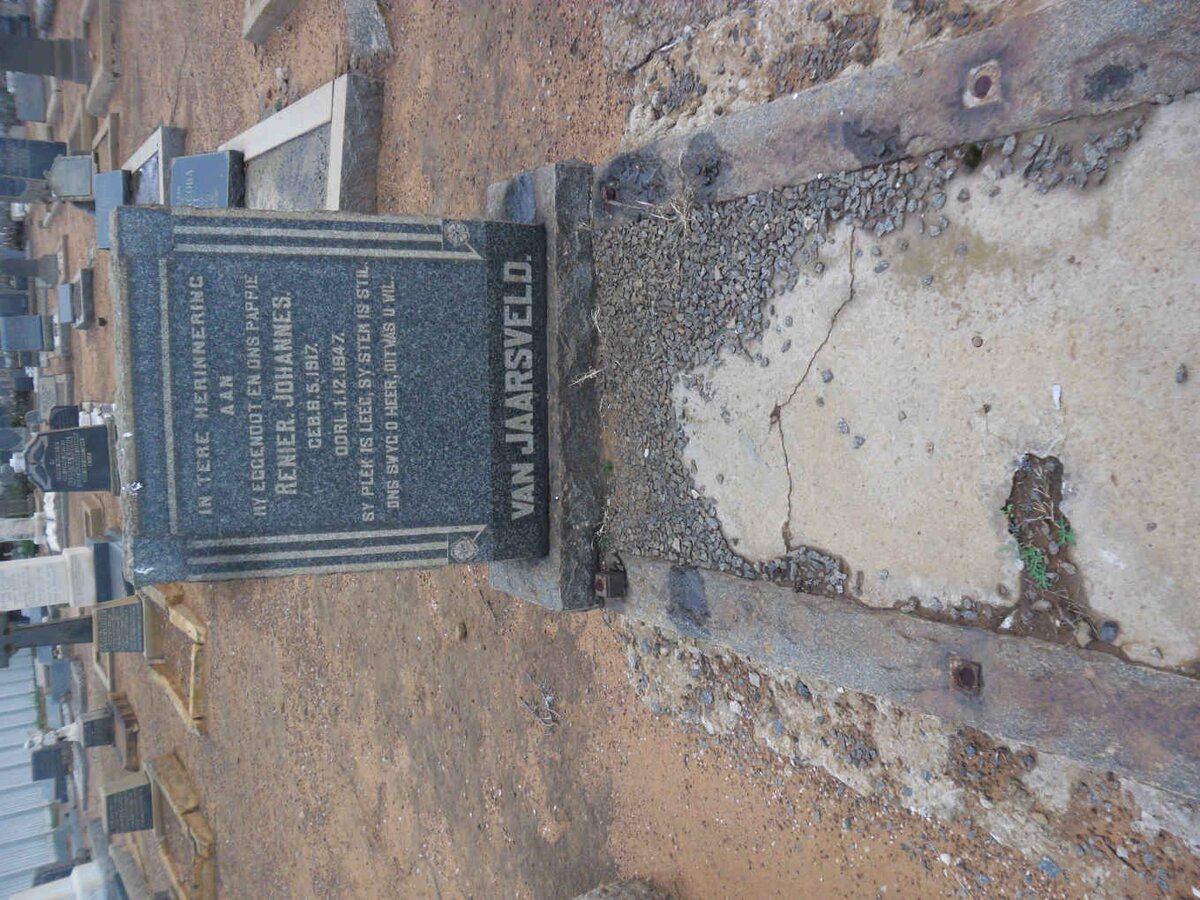 JAARSVELD Renier Johannes, van 1917-1947