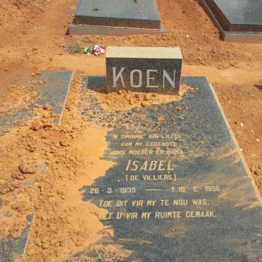 KOEN Paul 1933-1991 &amp; Isabel DE VILLIERS 1935-1986