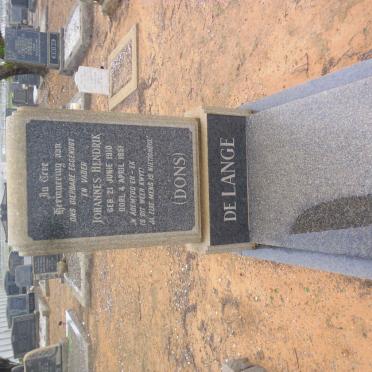 LANGE Johannes Hendrik, de 1910-1951