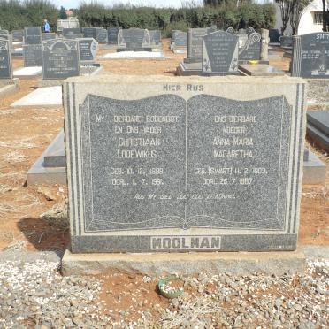 MOOLMAN Christiaan Lodewikus 1899-1961 &amp; Anna Maria Magaretha SWART 1903-1967