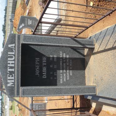 METHULA Joseph Dabethe 1952-2002