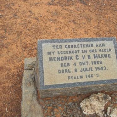 MERWE Hendrik C., v.d. 1866-1943