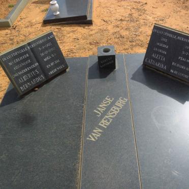 RENSBURG Albertus Bernardus, Janse van 1905-1980 &amp; Aletta Catharina 1915-2006