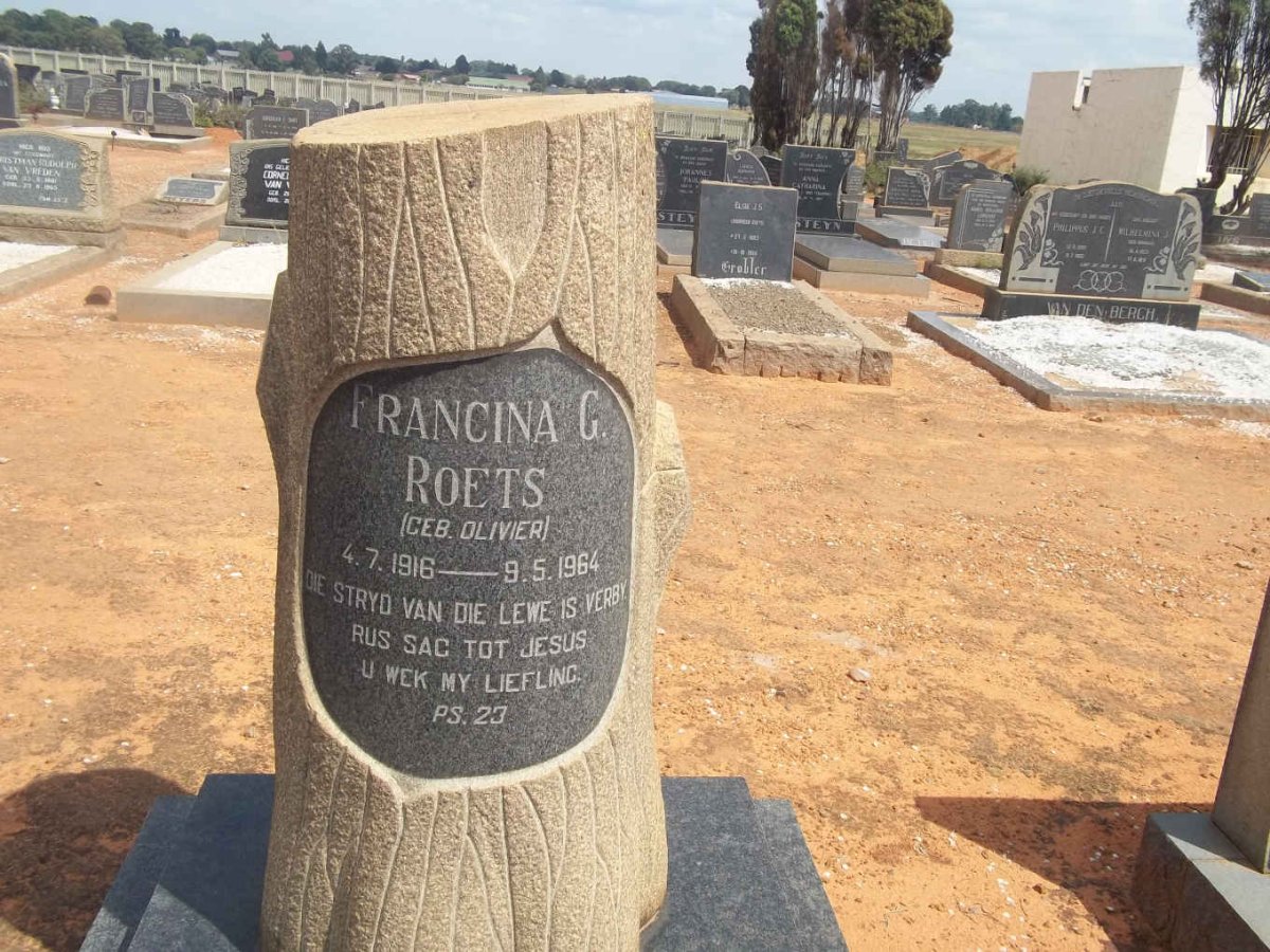 ROETS Francina G. nee OLIVIER 1916-1964
