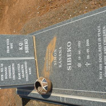 SIBEKO Simon Kanana 1933-2006