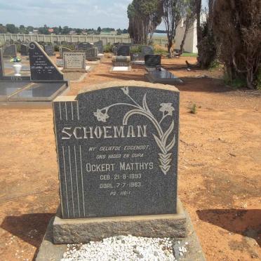 SCHOEMAN Ockert Matthys 1893-1963