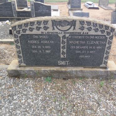 SMIT Andries Adriaan 1889-1962 &amp; Magrietha Elizabetha NIENABER 1894-1957