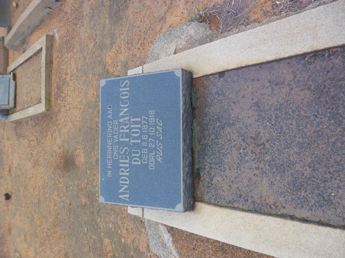 TOIT Andries Francois, du 1877-1918