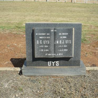 UYS D.C. 1920-1974 &amp; J.M.B.J. 1913-1993